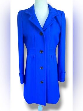 J. Crew Factory Wool Lady Day Royal Blue Women's Coat Sz 6